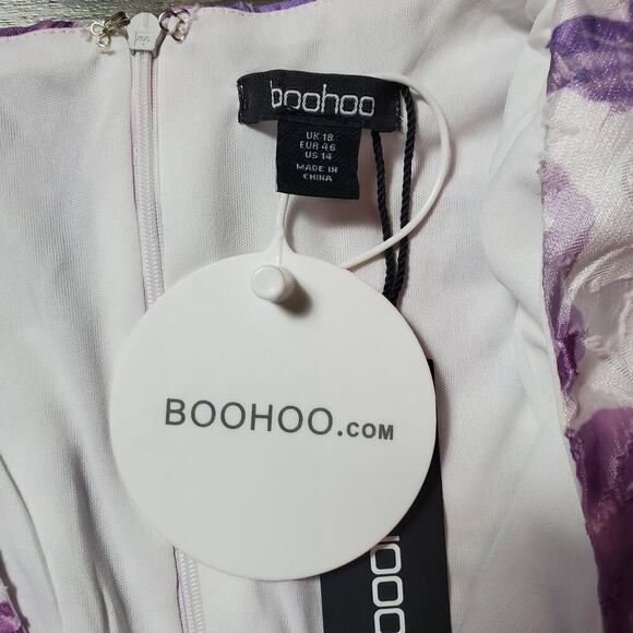 Boohoo Purple Floral Mini Dress - Picture 6 of 15